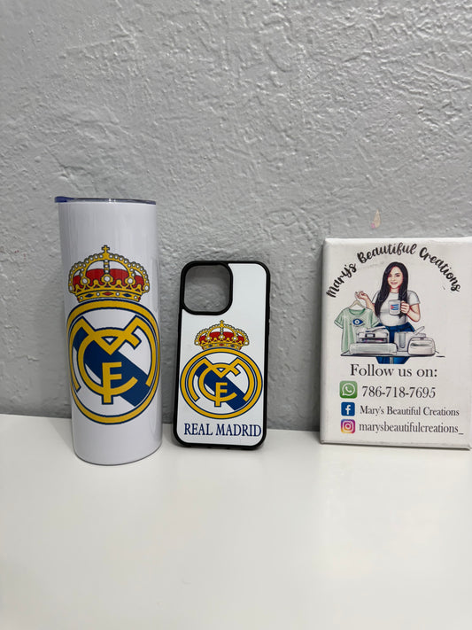 Real Madrid Tumbler+Iphone Case
