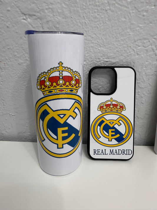 Real Madrid Tumbler+Iphone Case