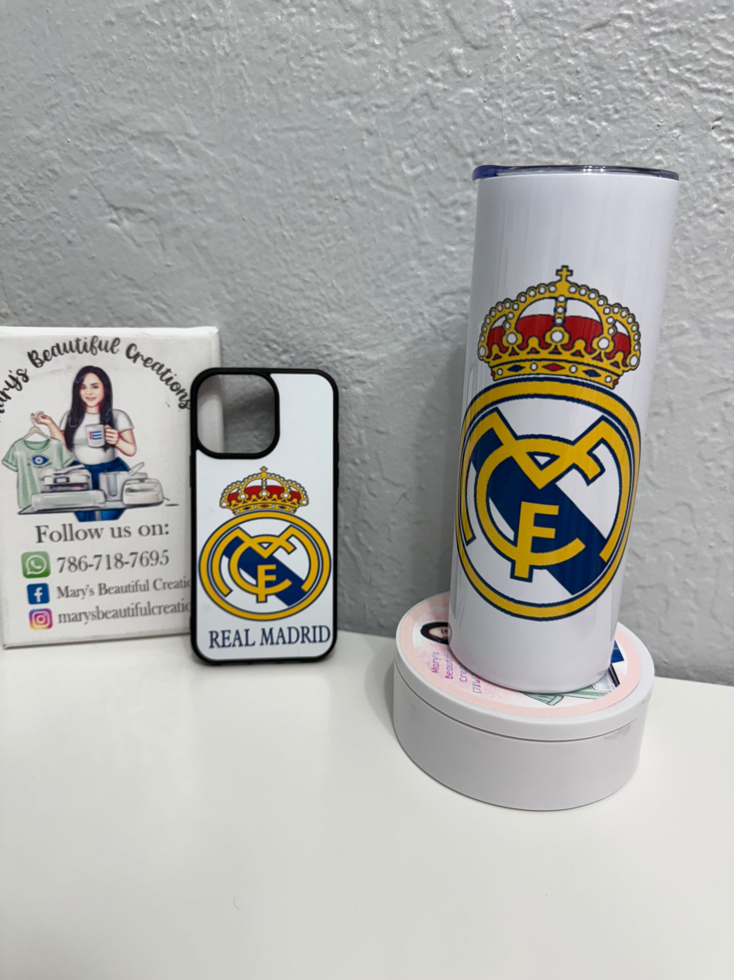 Real Madrid Tumbler+Iphone Case