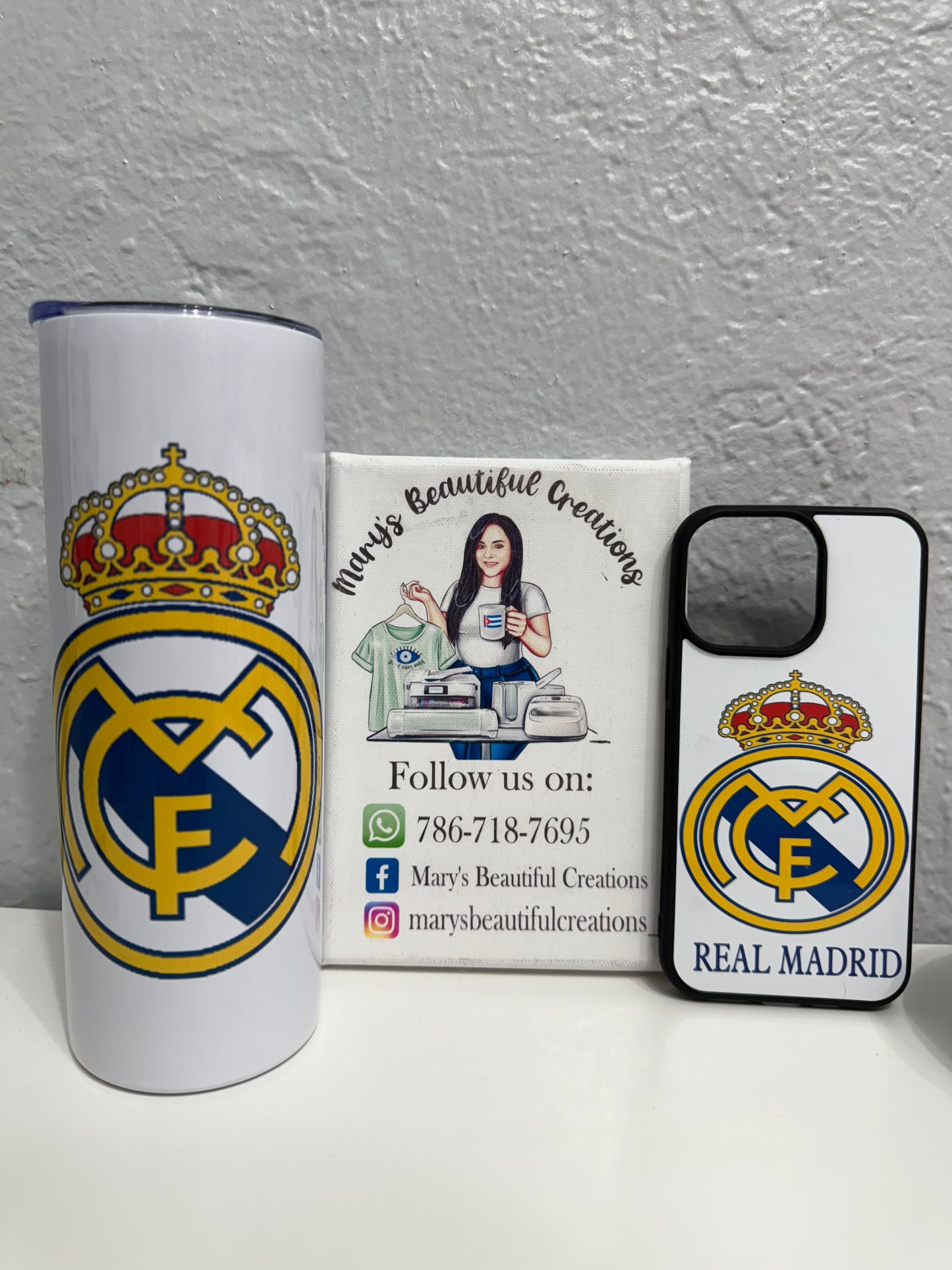 Real Madrid Tumbler+Iphone Case
